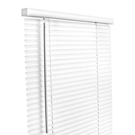 LIVING ACCENTS Living Accents 5005749 Vinyl 1 in. Mini-Blinds; 31 x 64 in. White Cordless 5005749